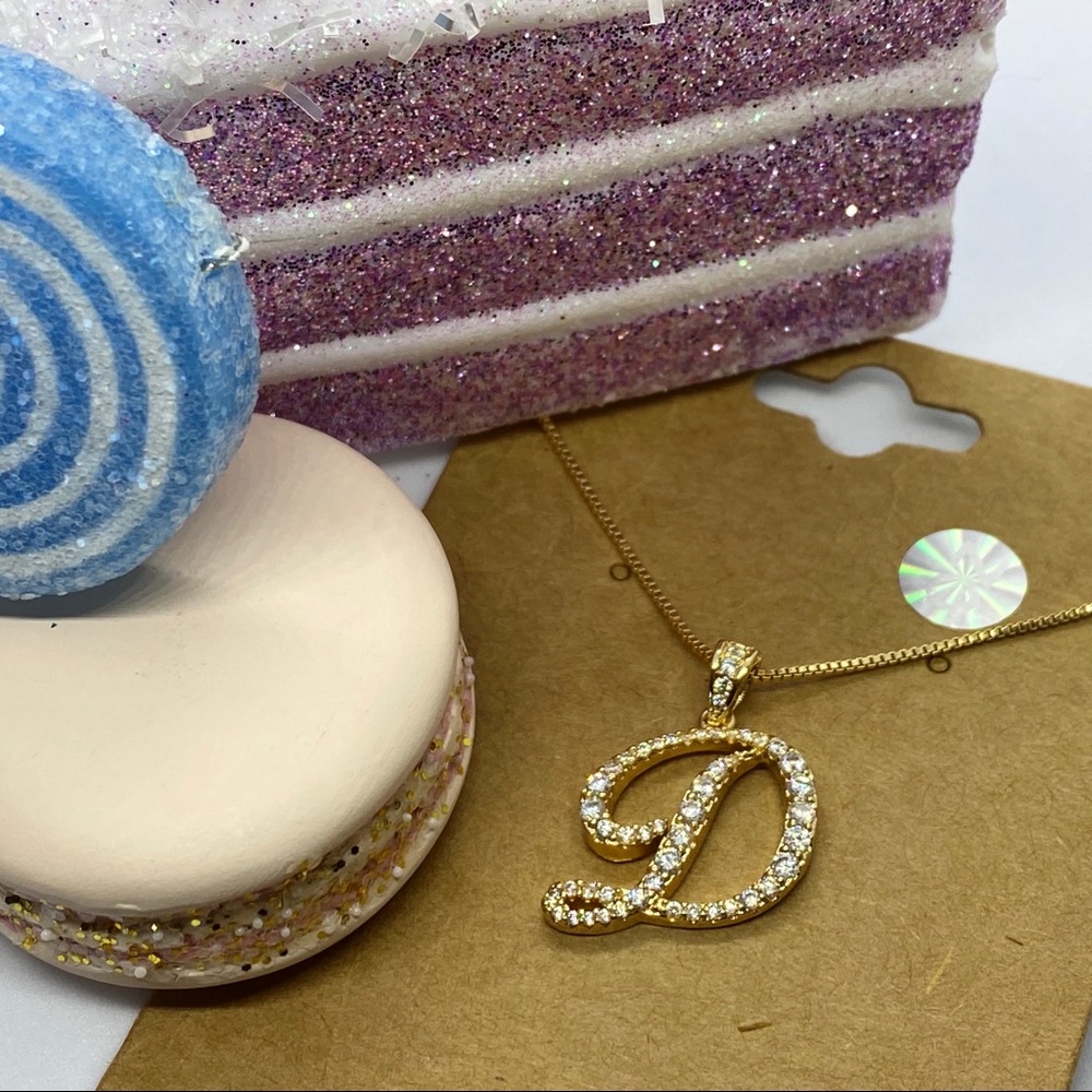 Monogram D necklace